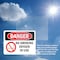 Signmission No Smoking Oxygen In Use Danger Sign, Vinyl Decal, 10in W x 7in L, 2PK OS-2PACK-DS-D-710-L-1487 - alternate 3